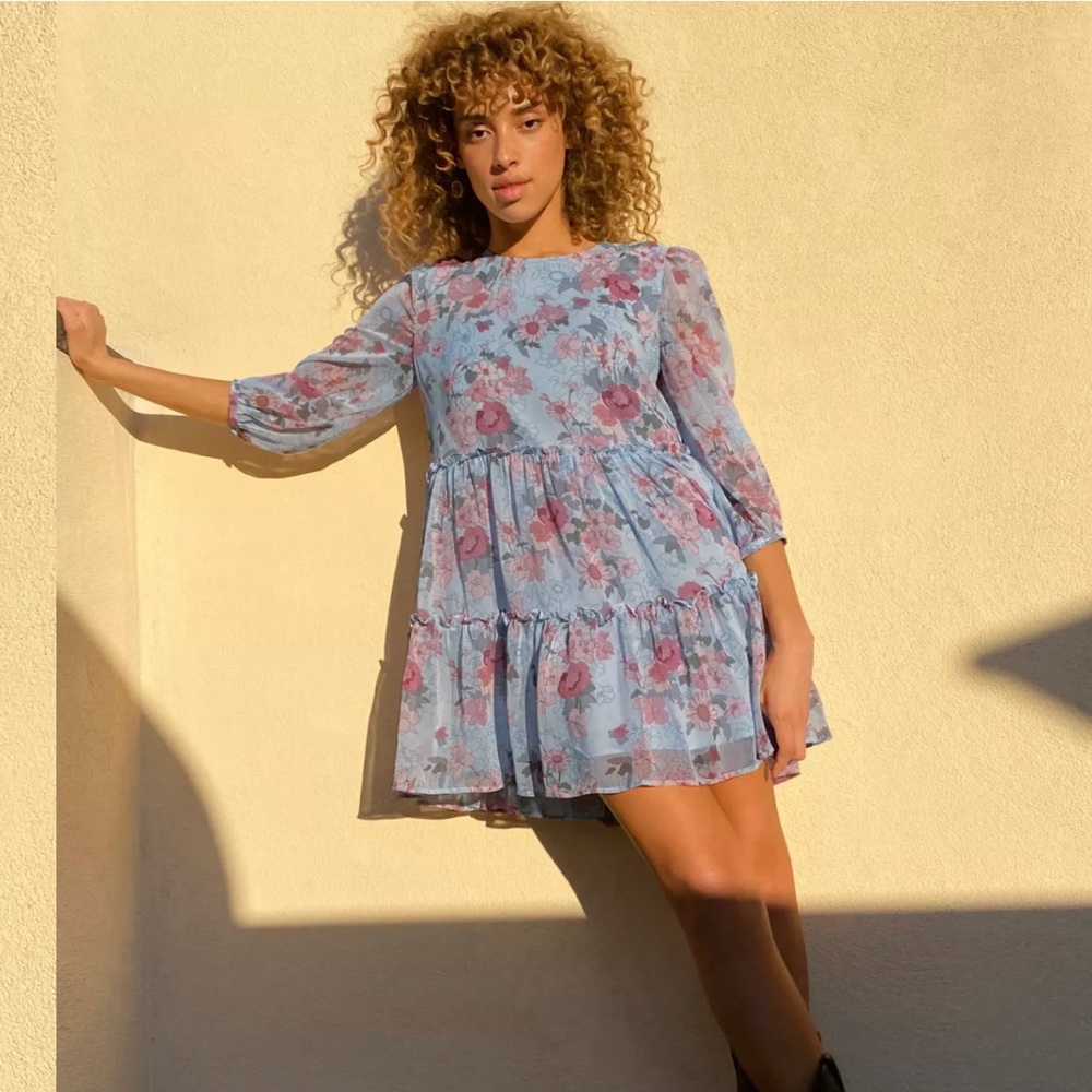 Aritzia Sunday Best floral long sleeve dress